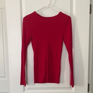Victoria's Secret Bold Red Long Sleeve Tee